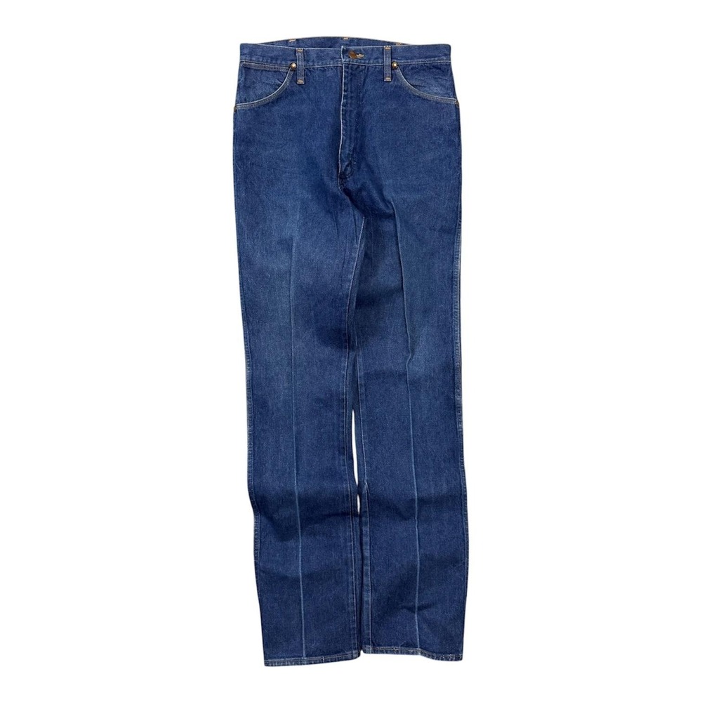 Vintage 70s Wrangler 13MWZ Jeans 36x38 Blue Denim Cowboy Cut Made USA Scovill